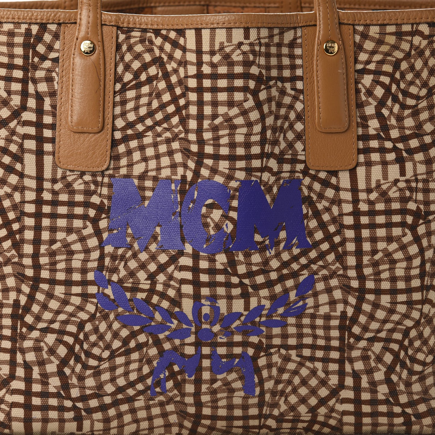 Visetos Medium Liz Reversible Shopper Tote Cognac