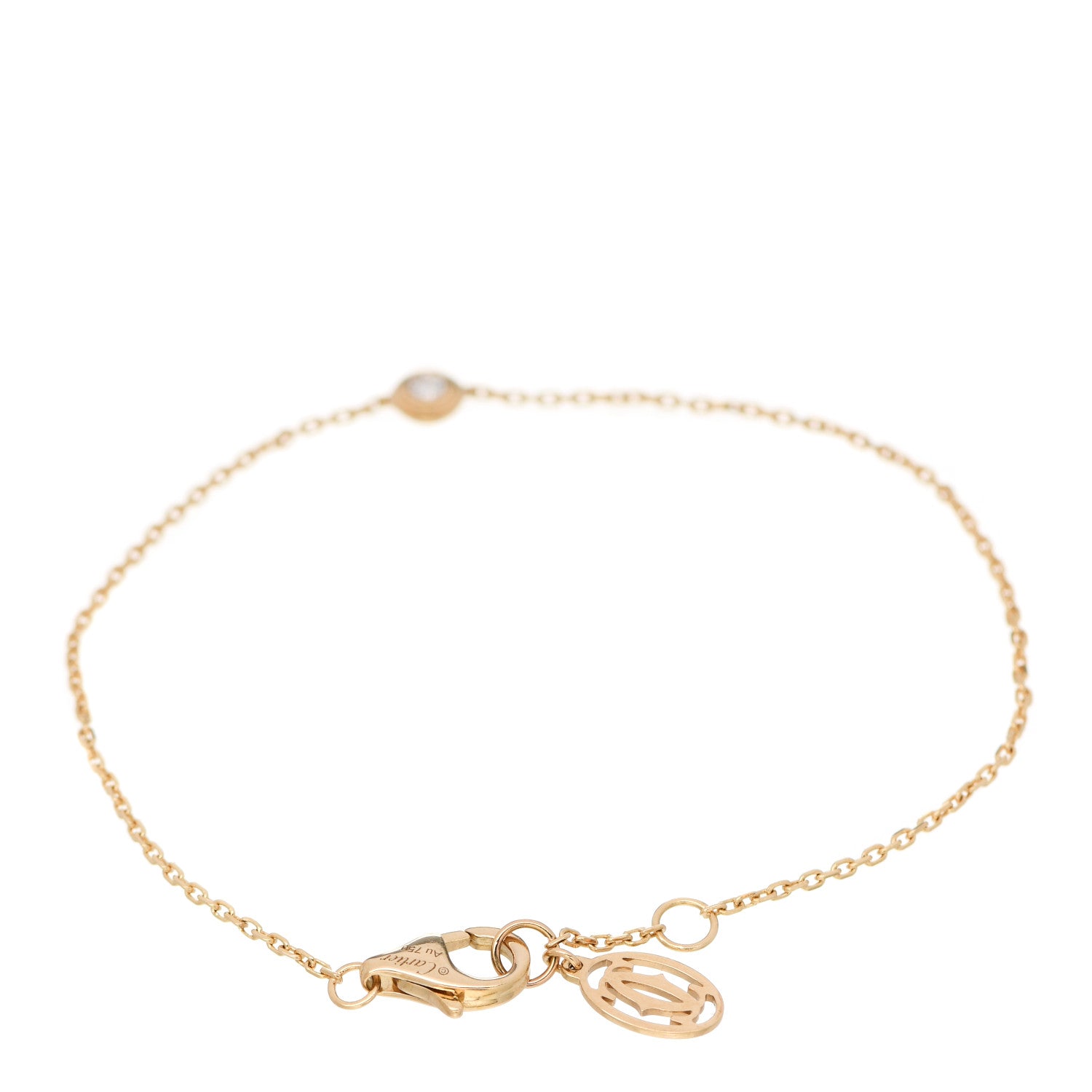 Cartier 18K Yellow Gold Diamond XS D'Amour Bracelet 2 of 5