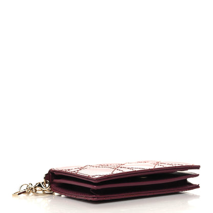 Christian Dior Patent Cannage Small Lady Dior Flap Card Holder Pink 4 of 9