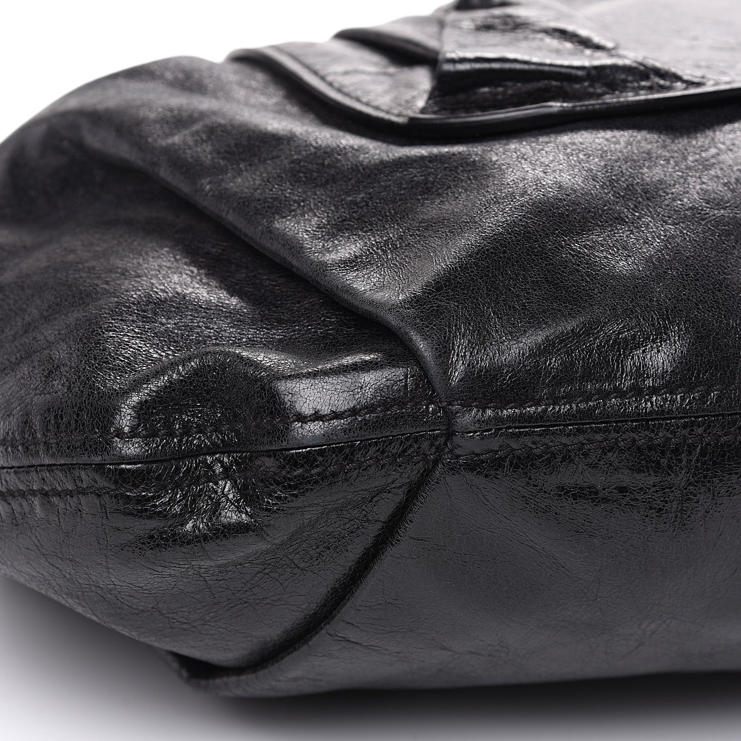 Miu Miu Vitello Lux Gathered Hobo Black 7 of 14