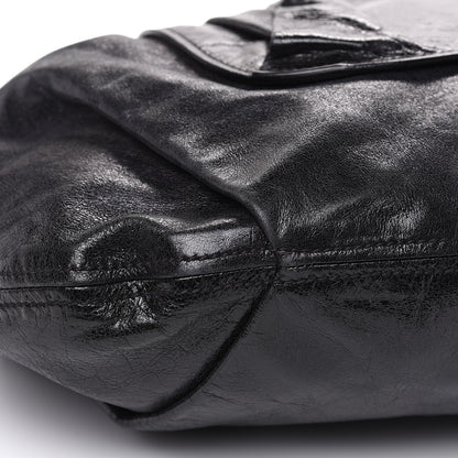 Miu Miu Vitello Lux Gathered Hobo Black 7 of 14