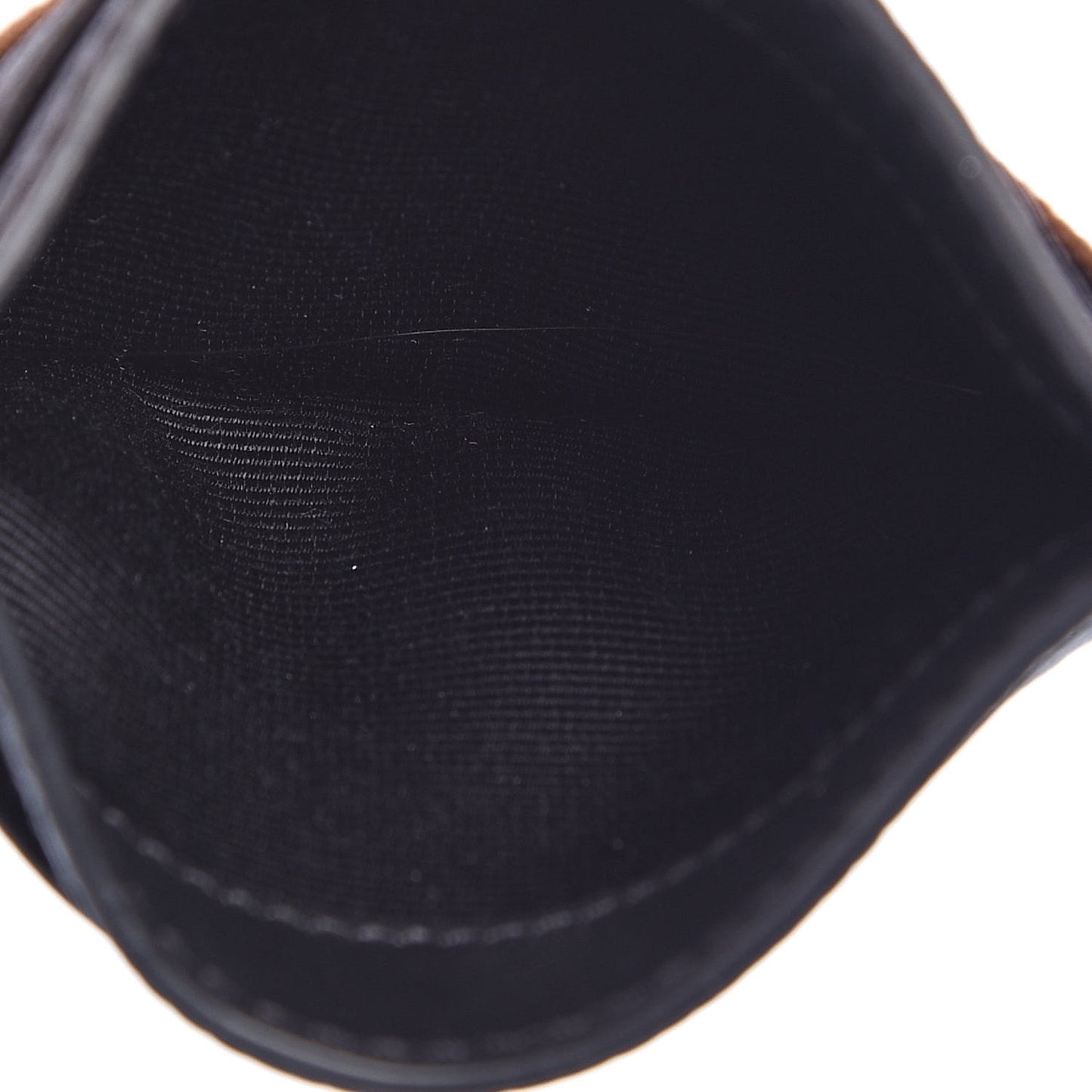 House Check Grainy Calfskin Sandon Card Case Black