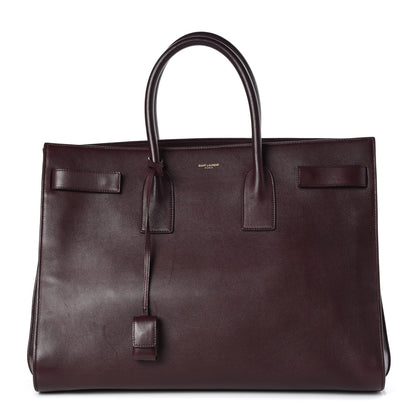 Saint Laurent Calfskin Large Sac De Jour Carryall Bordeaux 1 of 26