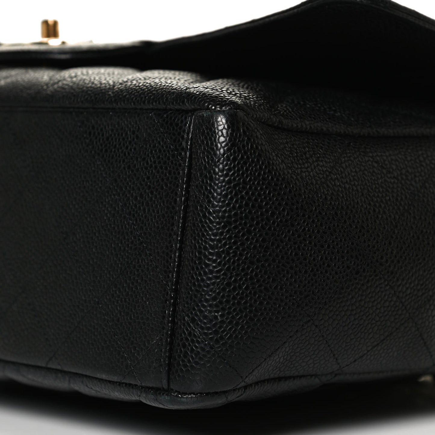 Caviar Quilted Maxi Double Flap Black