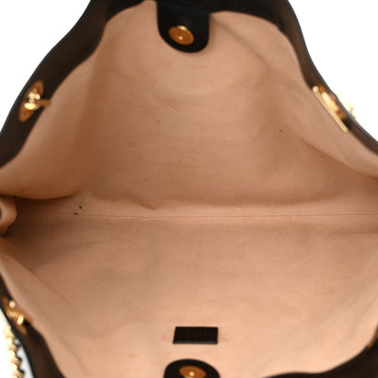 Gucci Calfskin Maxi Rajah Chain Tote Black 6 of 12