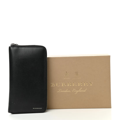 Burberry London Grainy Calfskin Renfrew Long Zip Around Wallet Black 11 of 11