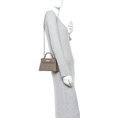 Hermes Epsom Mini Kelly Sellier 20 Etoupe 2 of 14