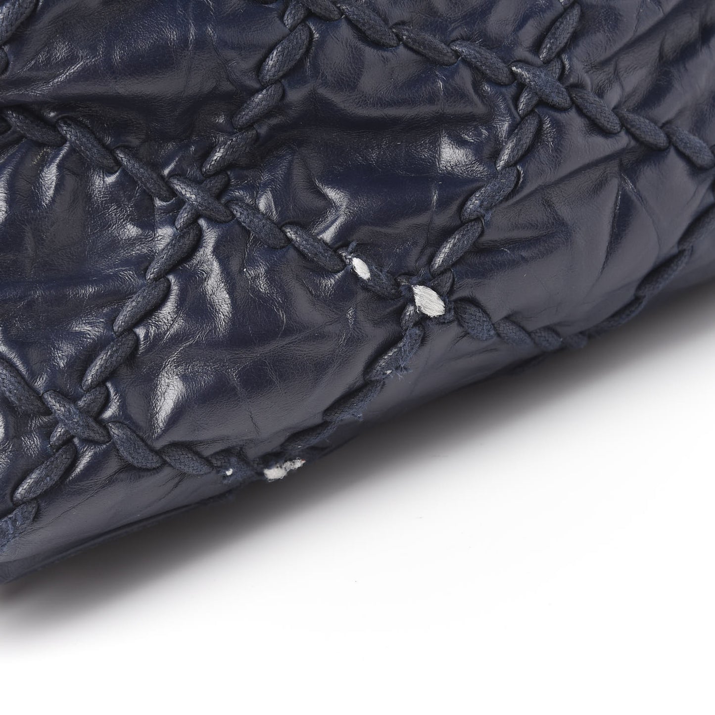Calfskin Ultra Stitch Bowler Navy
