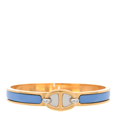 Hermes Enamel Mini Farandole Clic Chaine D'Ancre Bracelet Blue 1 of 7