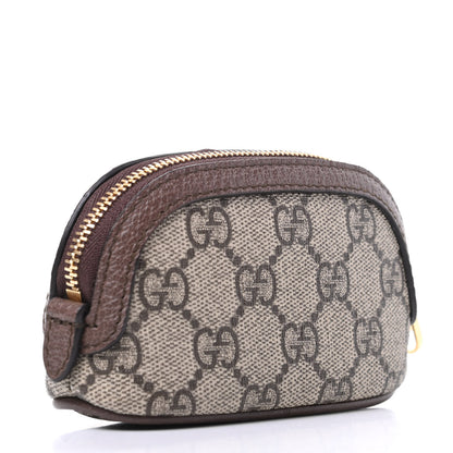Gucci GG Supreme Monogram Web Ophidia Dome Key Pouch Beige New Acero 3 of 10