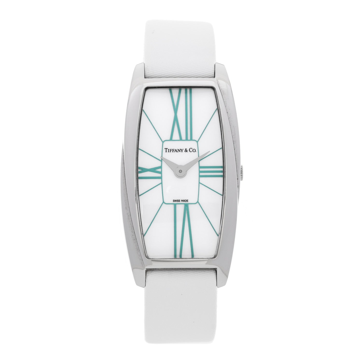 Tiffany Stainless Steel Satin 22mm Gemea Quartz Watch White 1 of 7