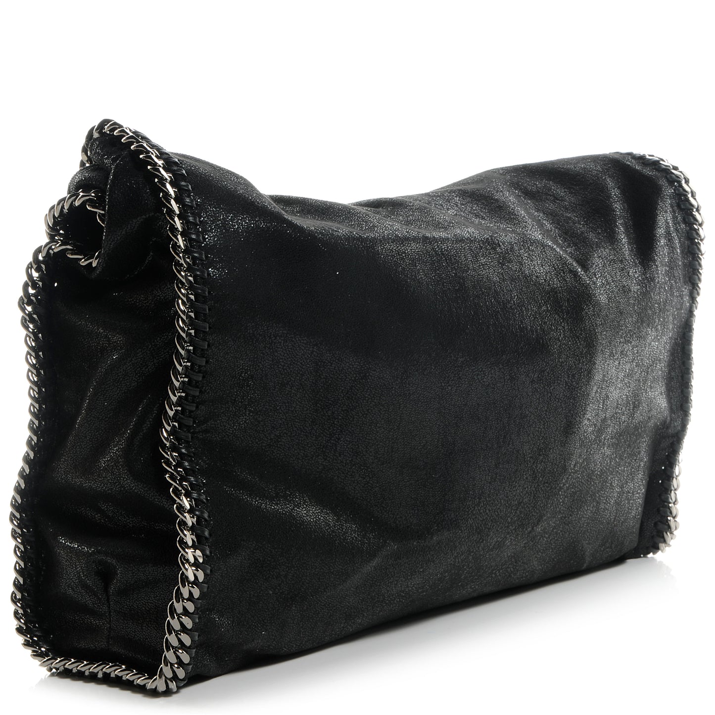 Faux Leather Shaggy Deer Large Falabella Black