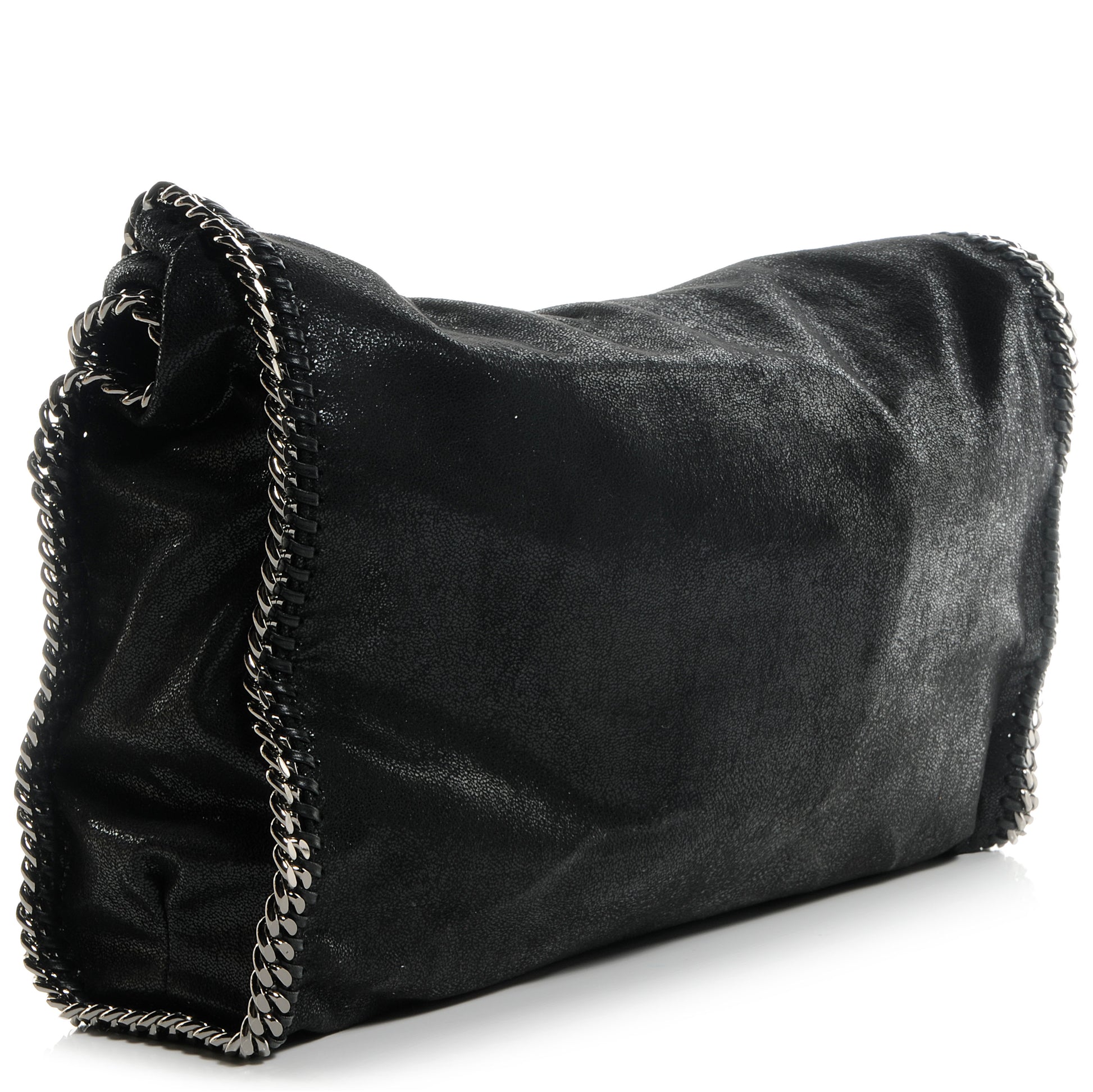 Stella McCartney Faux Leather Shaggy Deer Large Falabella Black 3 of 8