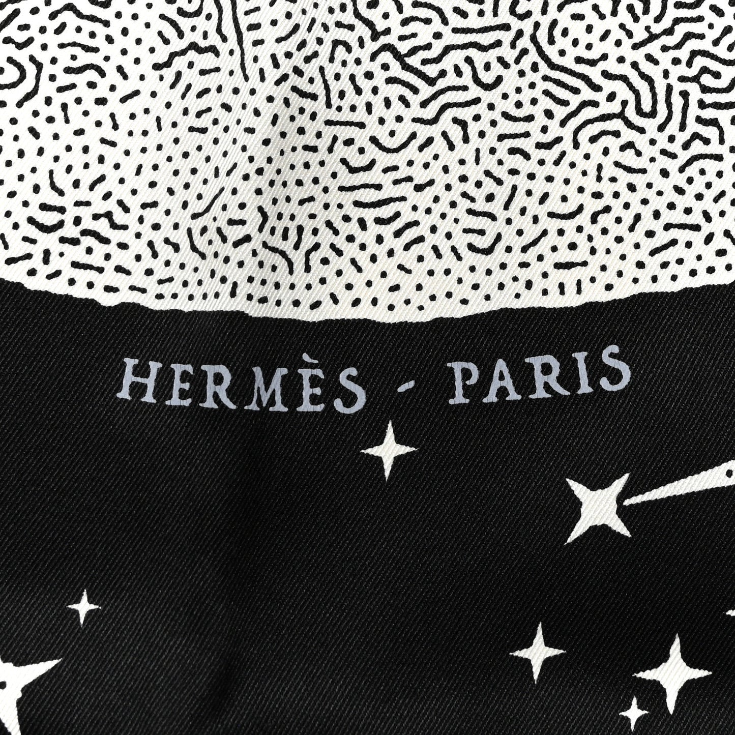 Silk Clair De Lune Double Face Scarf 70 Black White