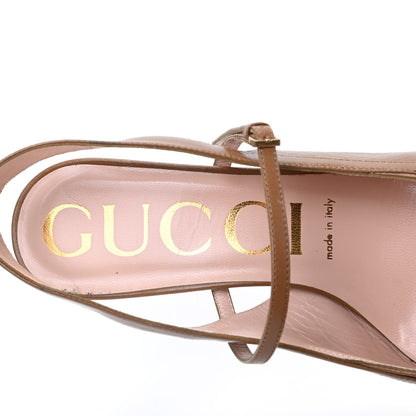 Gucci Malaga Kid Zumi Slingback Low Heel Pumps 38.5 Friky Taupe 8 of 13