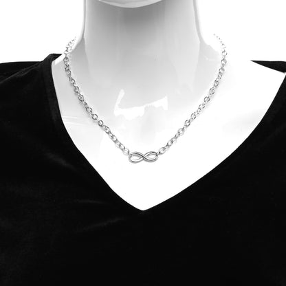 Tiffany Sterling Silver Narrow Infinity Link Necklace 2 of 5