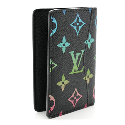 Louis Vuitton Monogram Iridescent Pocket Organizer NM Black 3 of 10
