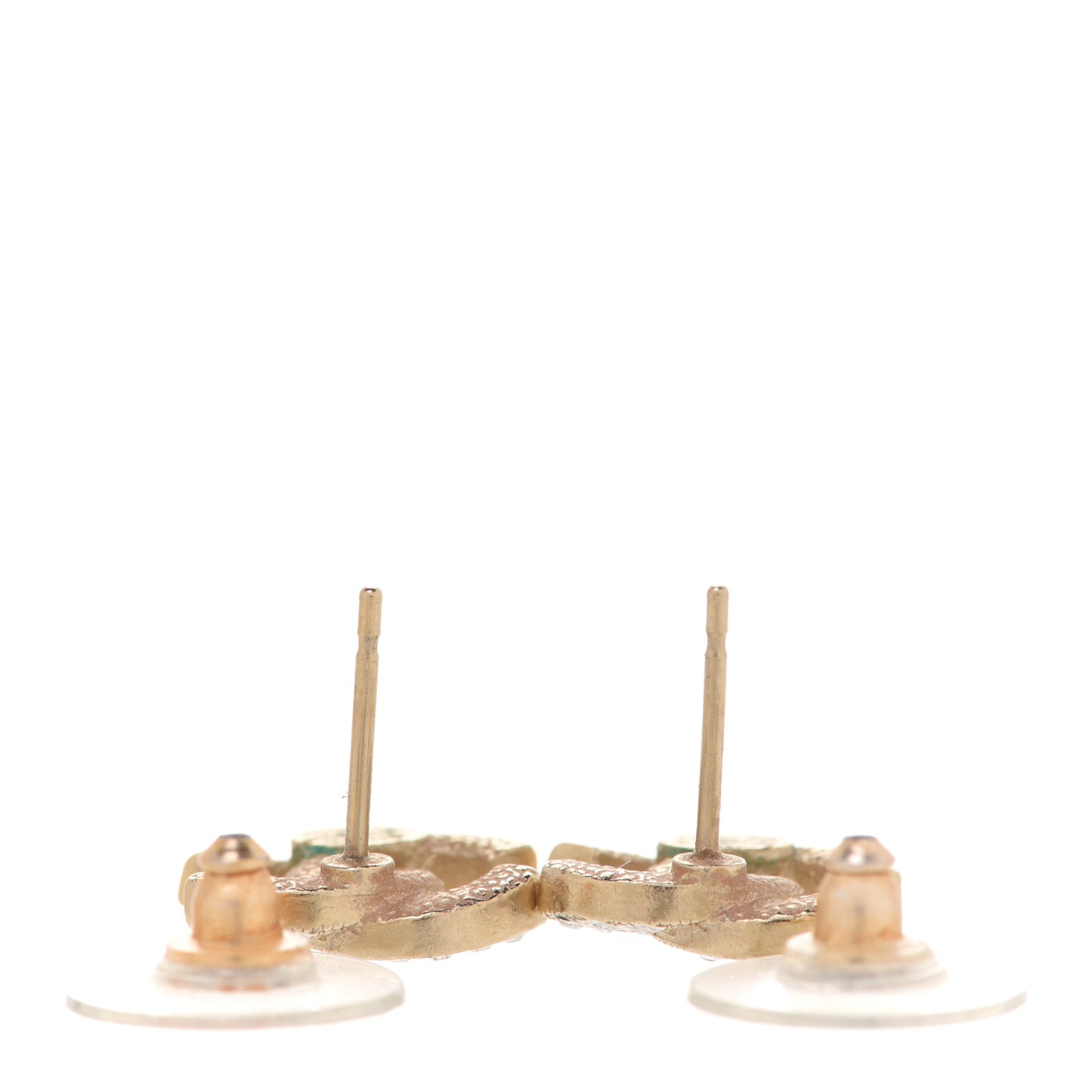 Crystal Timeless CC Earrings Light Gold