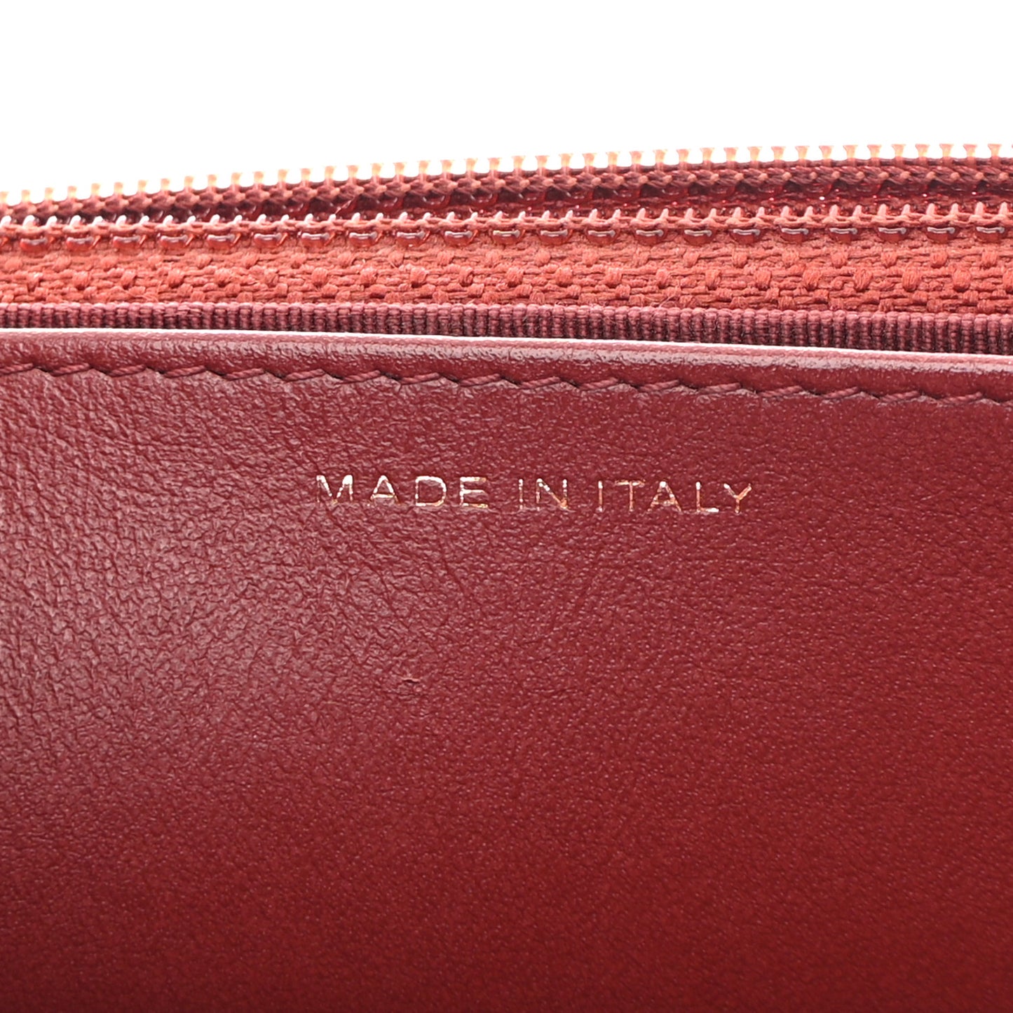 Metallic Caviar Quilted Wallet on Chain WOC Burgundy