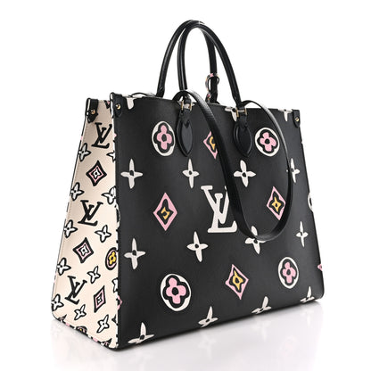 Louis Vuitton Monogram Giant Wild At Heart Onthego GM Black 3 of 8
