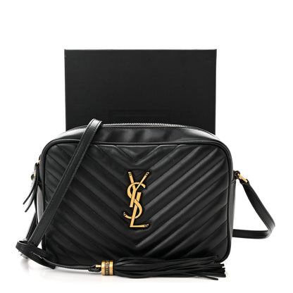 Saint Laurent Calfskin Matelasse Monogram Lou Camera Bag Black 13 of 13