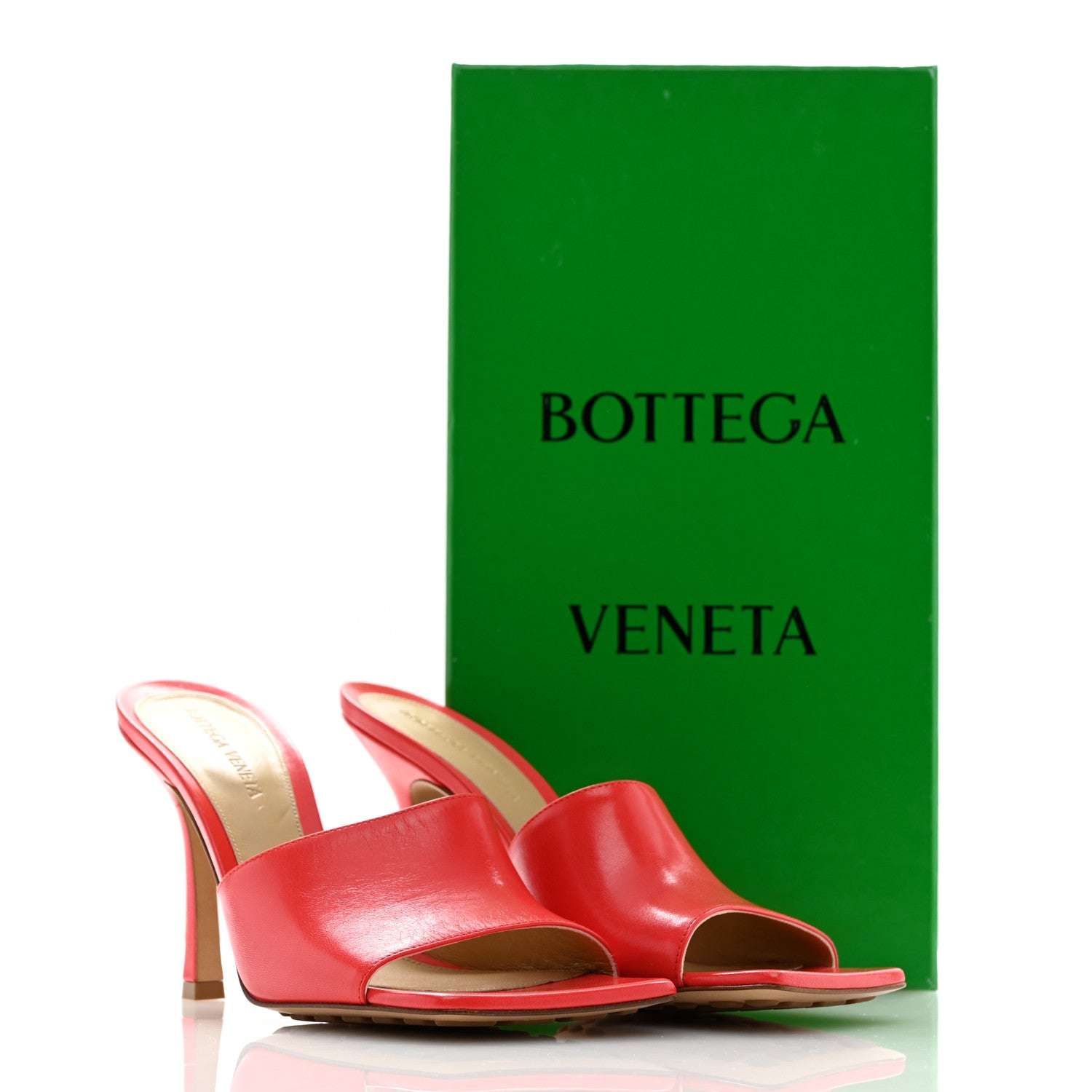 Bottega Veneta Lambskin Stretch Mule Sandals 38 Sunburst 9 of 9