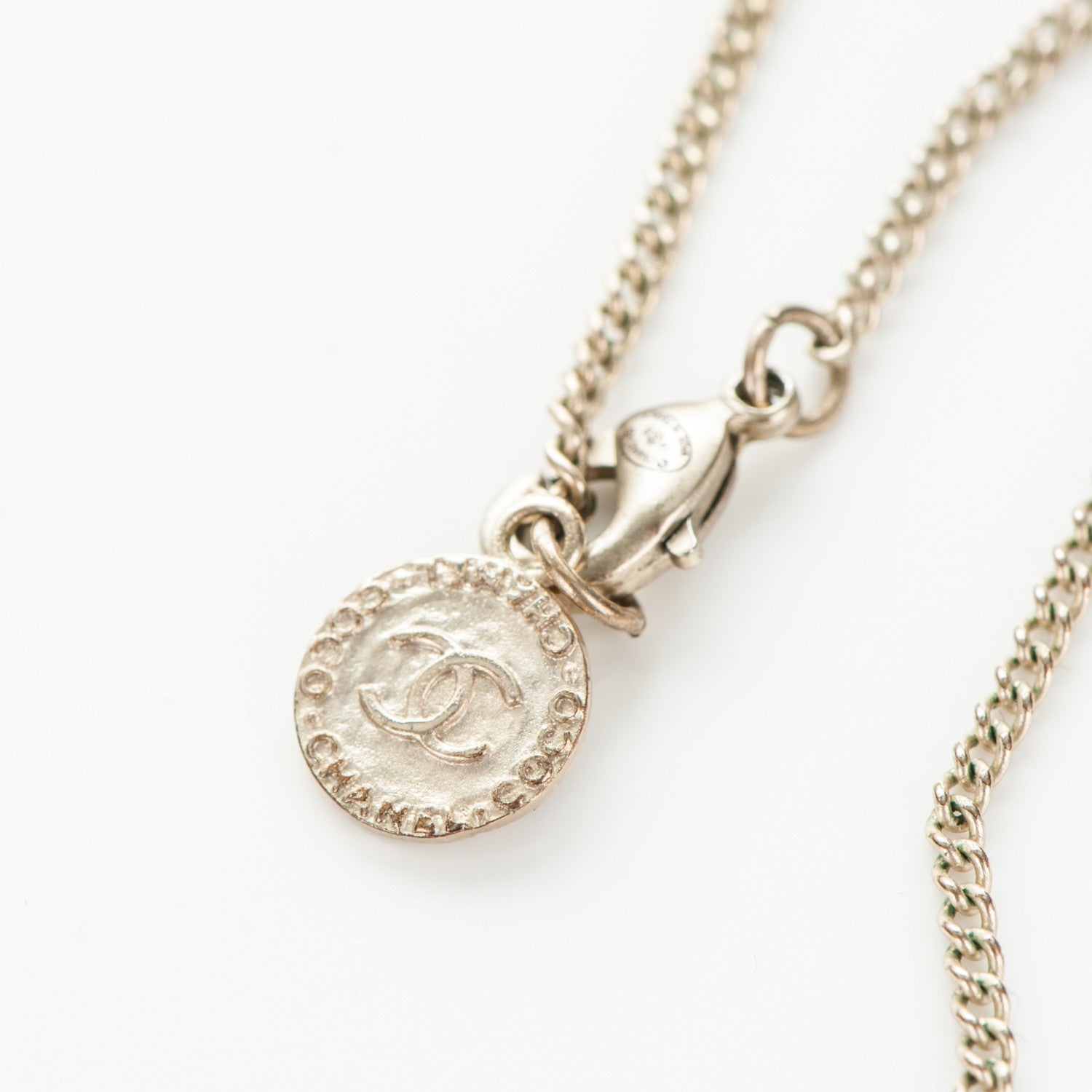 Chanel Pearl CC Pendant Necklace Gold 6 of 7