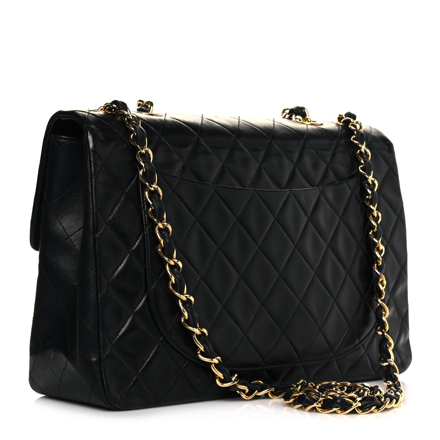 Chanel Lambskin Quilted XL Jumbo Single Flap Black 3 of 20