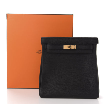 Hermes Taurillon Clemence Kelly Ado Backpack Black 8 of 8
