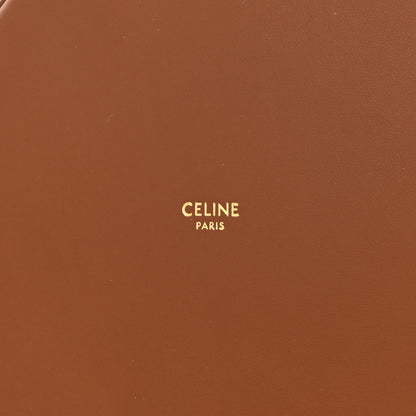 Celine Canvas Smooth Calfskin Teen Logo Bucket 16 Bag White Black 7 of 10