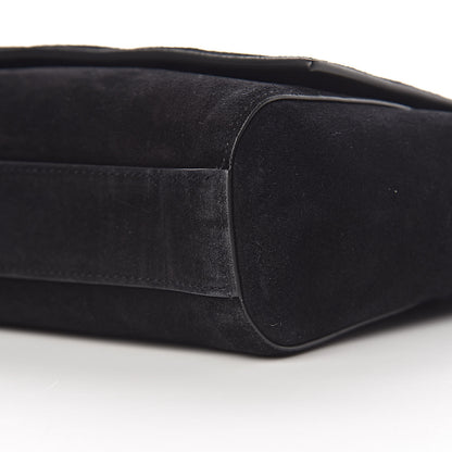 Saint Laurent Smooth Calfskin Suede Medium Reversible Monogram Kate Satchel Black 11 of 11