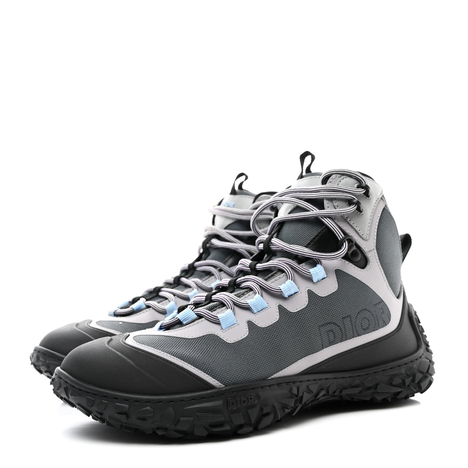 Christian Dior Technical Mesh Mens Diorizon Hiking Boots 41 Dark Grey 3 of 9