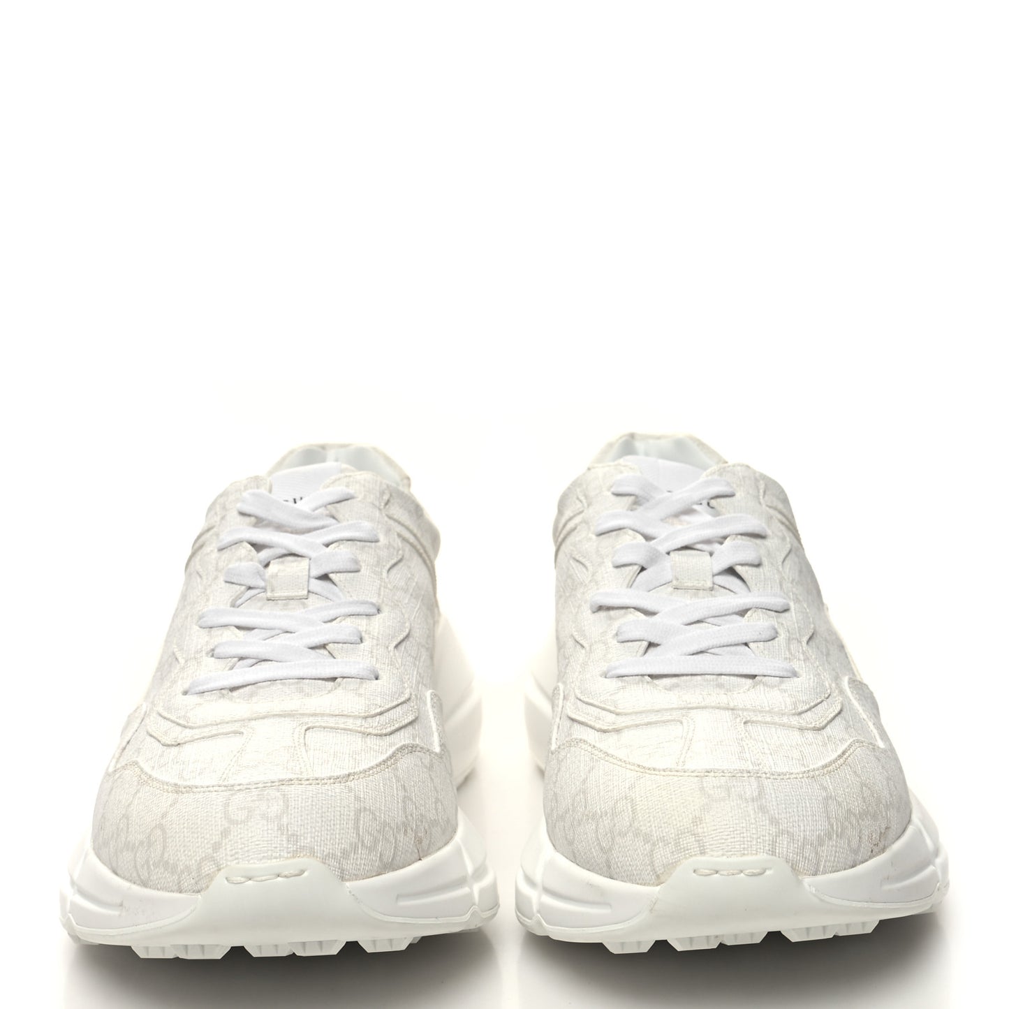 GG Supreme Monogram Mens Rhyton Sneakers 8 White