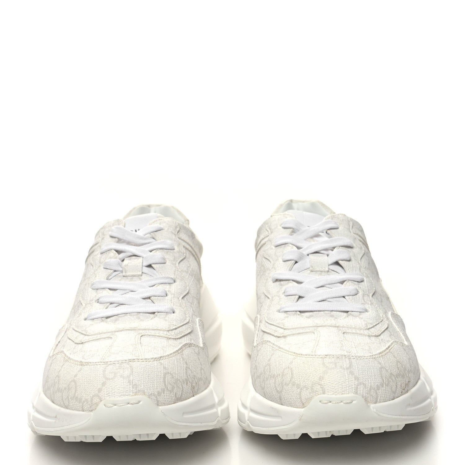 Gucci GG Supreme Monogram Mens Rhyton Sneakers 8 White 2 of 10