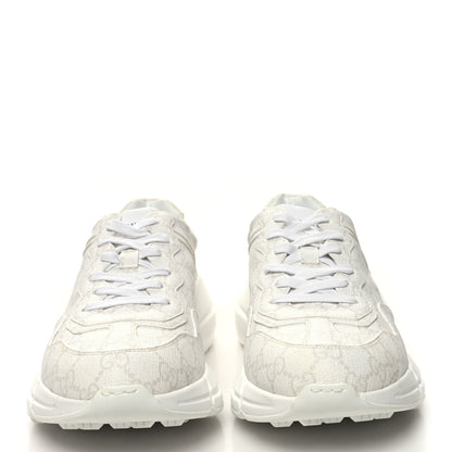 Gucci GG Supreme Monogram Mens Rhyton Sneakers 8 White 2 of 10
