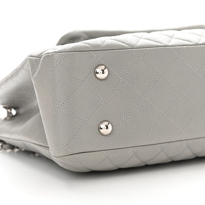 Chanel Caviar Quilted Maxi Paris Edinburgh Flap Light Grey 9 of 13