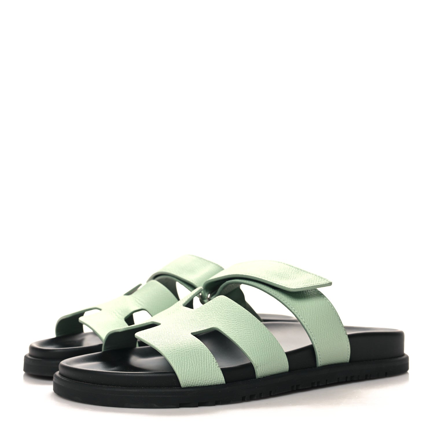 Hermes Epsom Womens Chypre Sandals 40 Vert Jade 4 of 10
