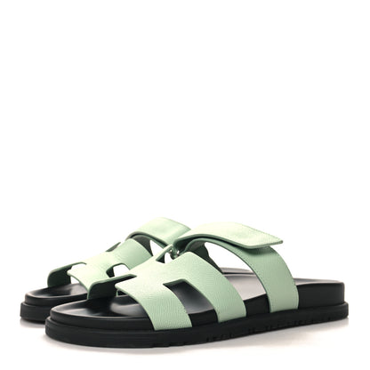 Hermes Epsom Womens Chypre Sandals 40 Vert Jade 4 of 10