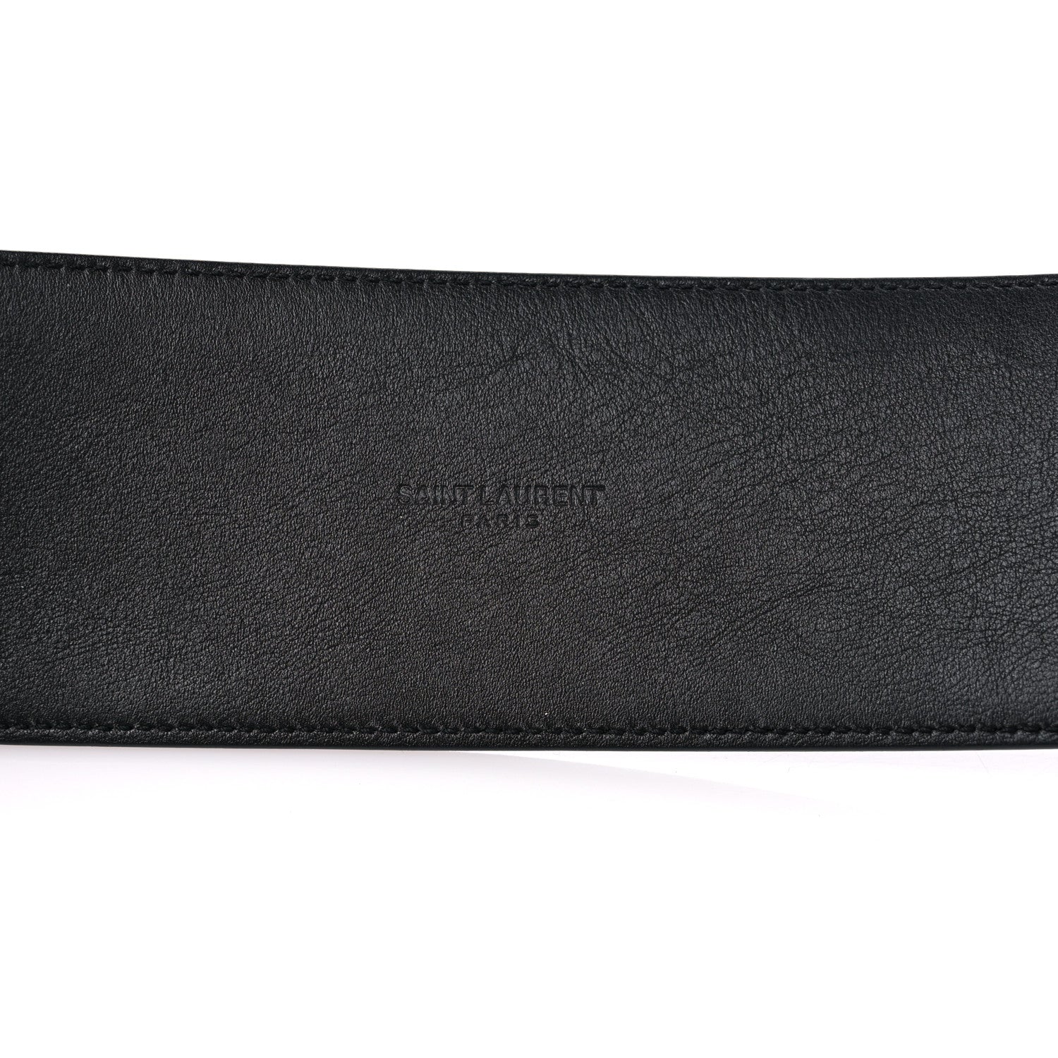 Saint Laurent Calfskin Crystal Monogram Belt 70 28 Black 4 of 6