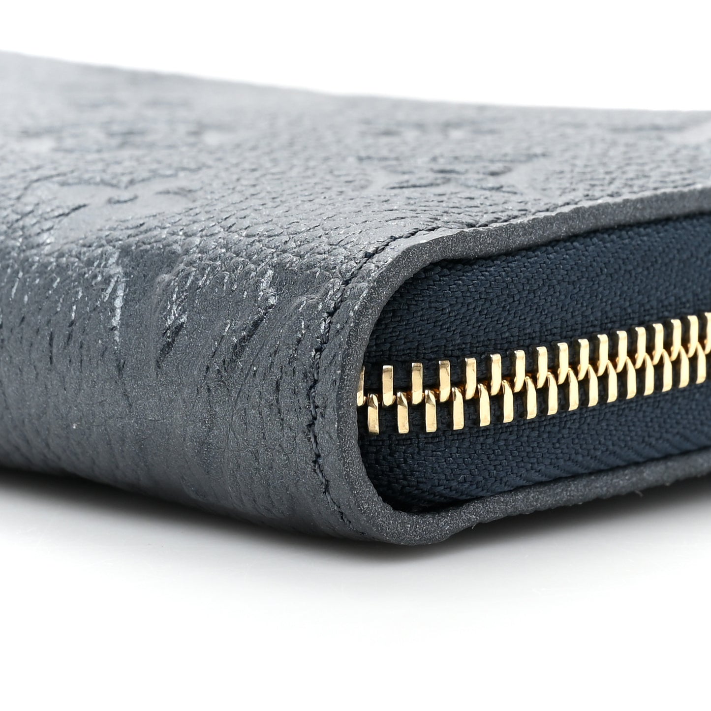 Metallic Empreinte Monogram Zippy Wallet Navy Blue