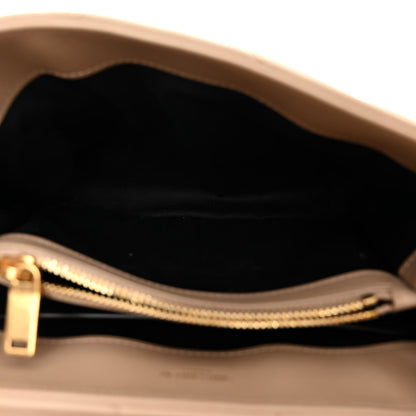 Saint Laurent Calfskin Y Quilted Monogram Small Loulou Chain Satchel Dark Beige 5 of 9