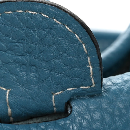 Hermes Taurillon Clemence Evelyne III PM Blue Jean 6 of 12