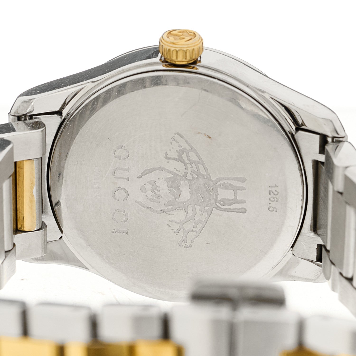 Gucci Stainless Steel Diamond 27mm G-Timeless Two Tone Cat Quartz Watch 4 of 4