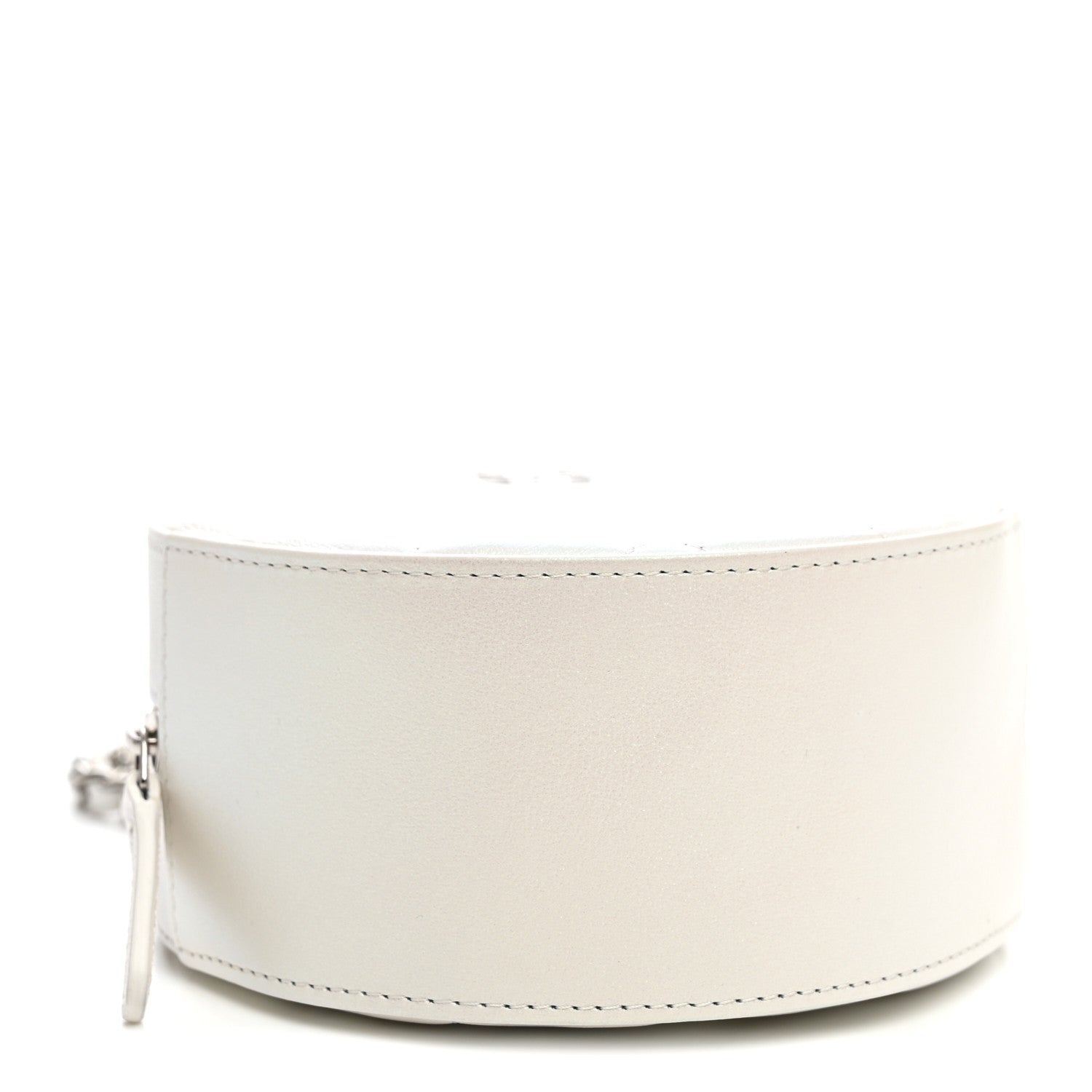 Chanel Iridescent Lambskin Quilted Coco Bow Round Clutch With Chain Ivory 4 of 10