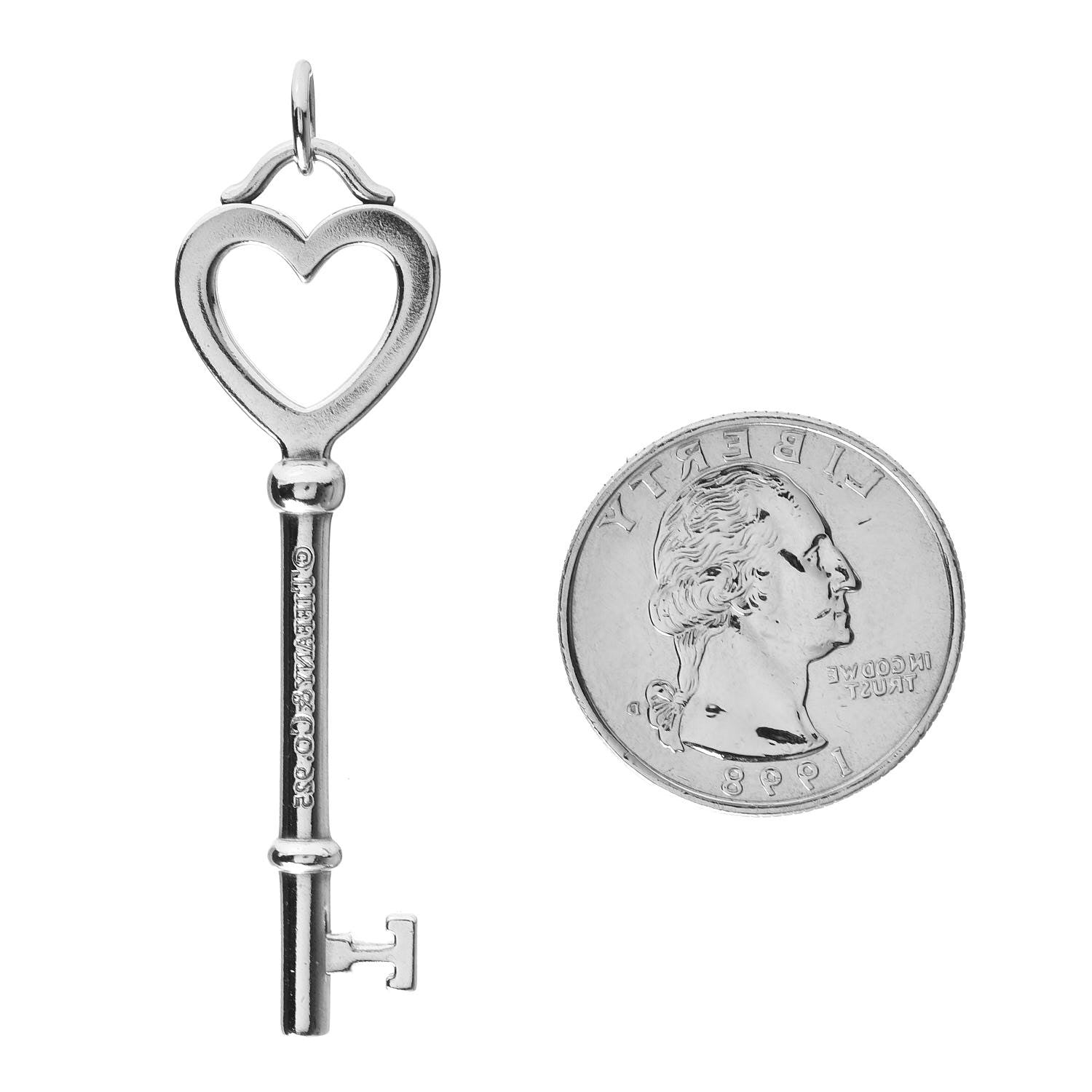 Tiffany Sterling Silver Large Key Pendant 2 of 4