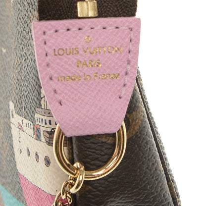 Louis Vuitton Monogram 2016 Christmas Animation Mini Pochette Accessories Rose Ballerine 6 of 6