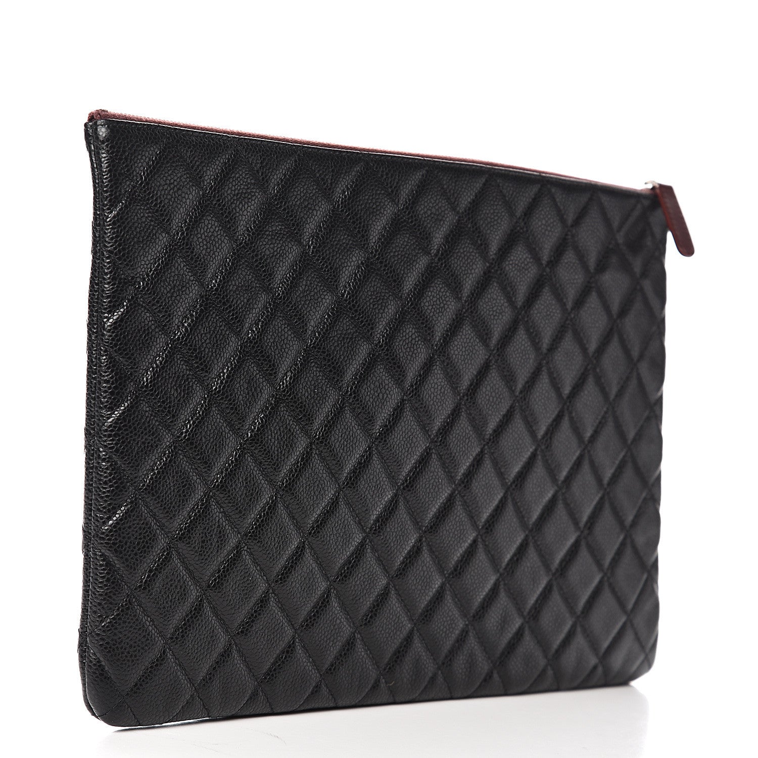 Chanel Caviar Quilted Large Cosmetic Case Black 2 of 6