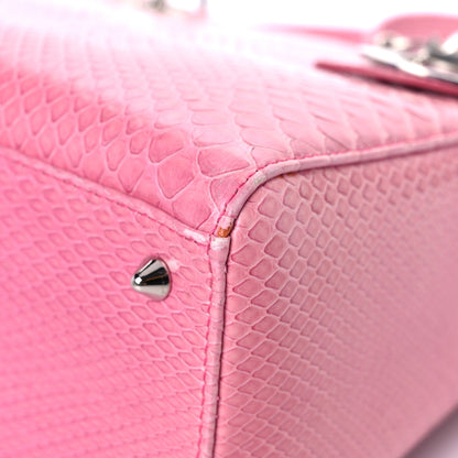 Christian Dior Python Medium Lady Dior Pink 9 of 25