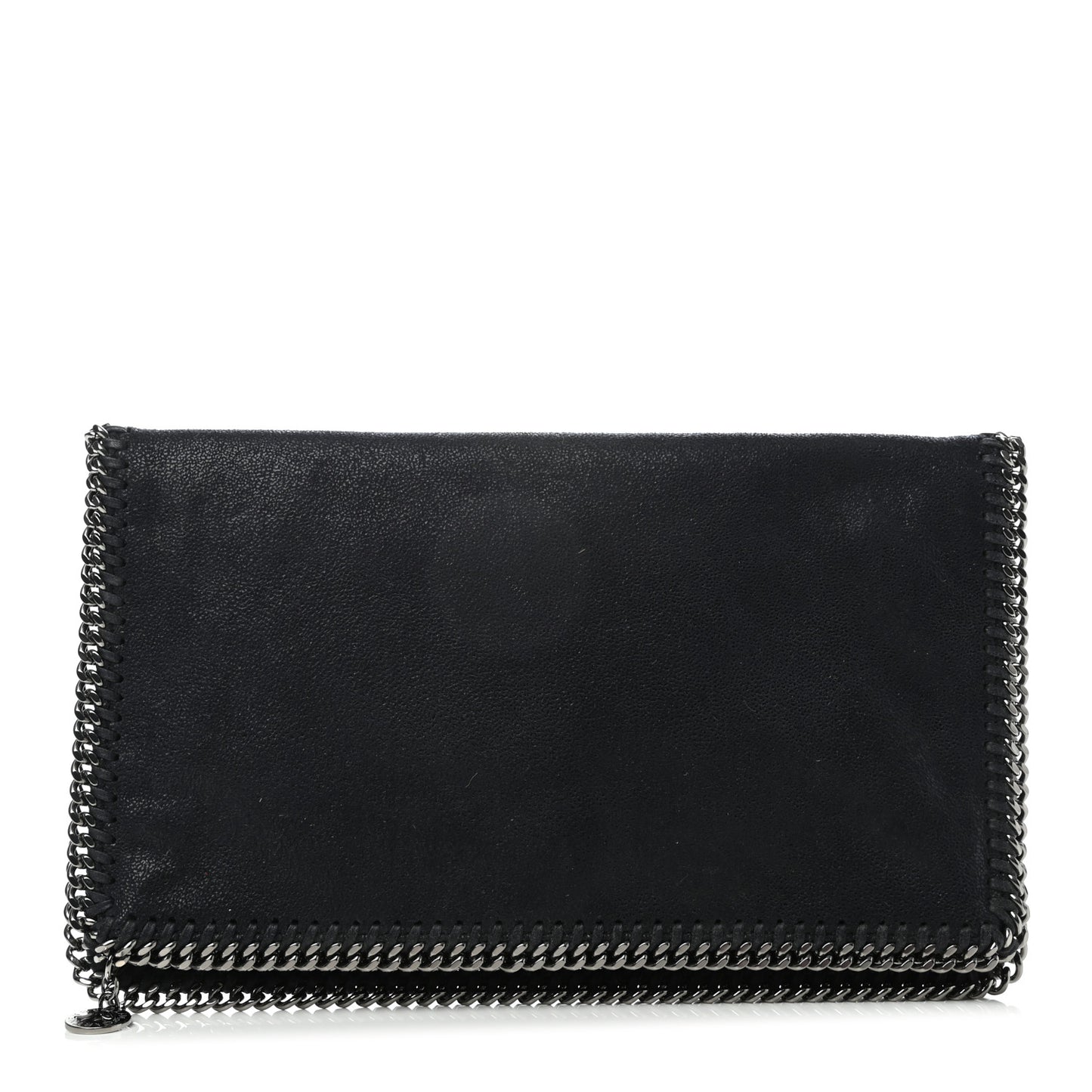 Shaggy Deer Falabella Fold Over Clutch Navy Blue