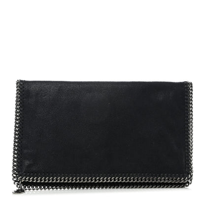 Stella McCartney Shaggy Deer Falabella Fold Over Clutch Navy Blue 1 of 8